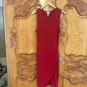 Leith Rich Red Midi Dress